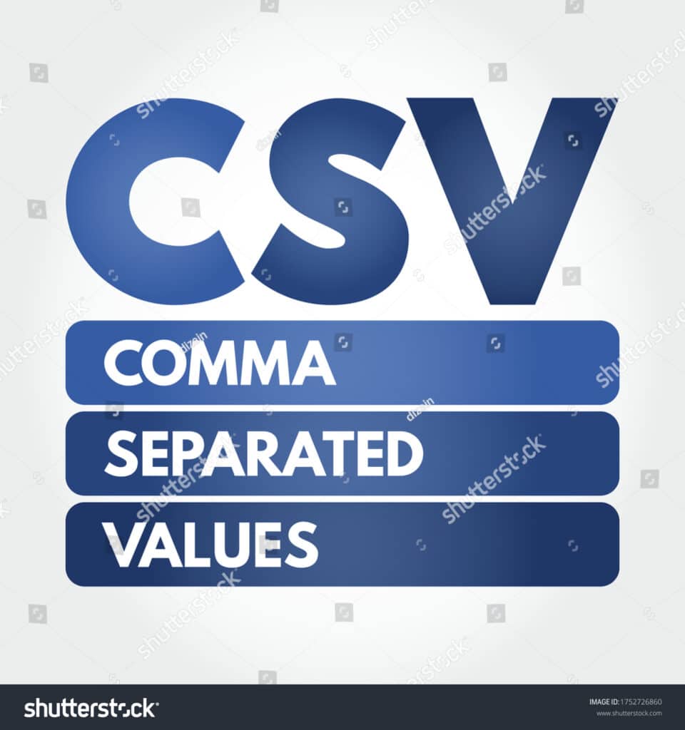 CSV (Comma-Separated Values)